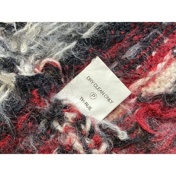 Vintage Woolrich Swedish Wool Cardigan Sweater Red Black Button Up Jumper - Picture 6 of 6